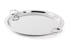 Plateau de service rectangulaire élégant en acier inoxydable avec bords roulés pour plus de sécurité et de durabilité pendant l'utilisation - Product Image 3