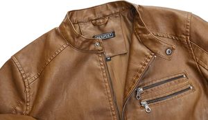 Nouvelle Collection 2025 – Blouson Bomber Moto Homme en Toile Vieillie avec Poches Décoratives, Séchage Rapide, Style Urbain pour l'Hiver – Vente en Gros - Product Image 3