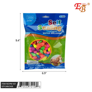 100pc auto-sigillante palloncino ad acqua 240pc Pack(100)/2/120/CS giocattoli all'aperto realizzati in lattice e lamina per giochi e promozioni - Product Image 1