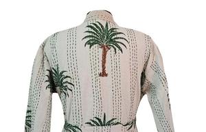 Indian Handmade Kantha Stitch <b>Robe</b> Soft Cotton Floral Printed Kimono Throw <b>Women's</b> Long Dress Top Bath Spa Plus Size Wholesale - Product Image 4