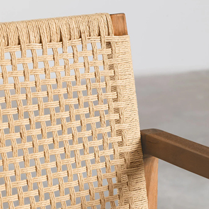 Chaise de salle à manger d'extérieur moderne en teck durable, mobilier de jardin pour cour et hôtel, design élégant pour les loisirs en plein air - Wina - Product Image 4