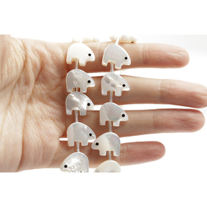 Chaîne de perles lâches Oeil Noir Ours Polaire - Product Image 3