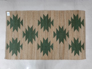 พรมปอกระเจาถักมือลายคริสต์มาสทำมือธรรมชาติสไตล์100% ชุดพื้นที่งานแฮนด์เมดสไตล์โมเดิร์นสำหรับตกแต่งห้องนั่งเล่นและสวดมนต์ - Product Image 3