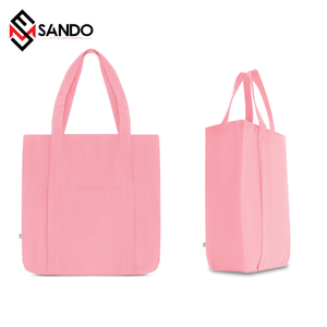 กระเป๋าผ้าโพลีเอสเตอร์กันน้ำสำหรับผู้หญิงกระเป๋าผ้าโพลีเอสเตอร์แบบพกพาสามารถพับเก็บได้สำหรับร้านขายของชำออกแบบได้ตามต้องการ - Product Image 5