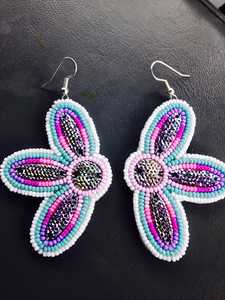 ต่างหูลูกปัดศิลปะปักด้วยด้าย - Product Image 4