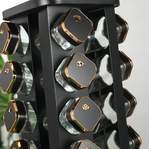 Comptoir à épices en acier inoxydable multifonctionnel Spinning Single Tier Spice Jars Storage Organizer Kitchen Restaurant - Product Image 3