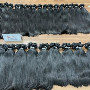 Produit phare Cheveux vietnamiens bruts Machine naturelle ondulée droite Double trame Extensions de cheveux vierges Vente en gros - Product Image 5