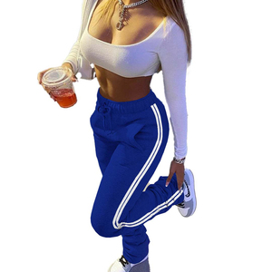 Pantalon de survêtement évasé personnalisé pour femme 2021, devant plat, streetwear décontracté, jogging, entraînement, hiver, molleton de coton - Product Image 1