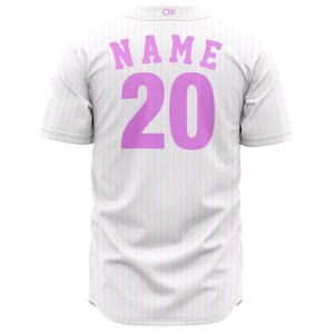 เสื้อเบสบอลสีชมพูคุณภาพสูง ปรับแต่งได้ ผลิตด้วยเทคนิคซับลิเมชั่น ผ้าโพลีเอสเตอร์ ระบายอากาศได้ดี เหมาะสำหรับกีฬาซอฟต์บอล ทุกเพศ ทุกวัย ด้านหน้า - Product Image 2