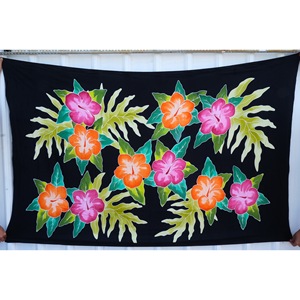 100% Fine Quality Rayon Hand-Painted Hawaiian Sarongs Pareo Custom Wholesale Beachwear Cover Asia <b>Pacific</b> Islands HPLU003-01-180 - Product Image 1