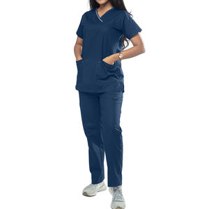 Logotipo personalizado Transpirable Enfermería Hospital Uniformes Enfermera Belleza Salón Dental Ropa DE TRABAJO Uniforme Médico Scrubs Set para Hombres Mujeres - Product Image 1