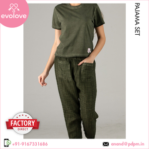 ชุดนอนสตรี2ชิ้นผ้าคอตตอน100% 2ชิ้นเสื้อเจอร์ซีย์สำหรับใส่ในฤดูร้อนเซ็กซี่ใส่อยู่บ้าน - Product Image 5