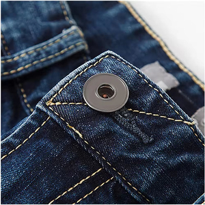 Pantalones cortos de mezclilla de corte recto personalizados para hombre, ropa de calle al por mayor, pantalones cortos holgados de algodón para hombre, novedad de 2024 - Product Image 5