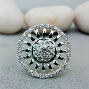 Custom 100% Satisfaction Guarantee 925 Silver <b>Fine</b> <b>Jewelry</b> <b>Sets</b> Trendy Fancy Solitaire VVS Moissanite Engagement Wedding Parties - Product Image 1