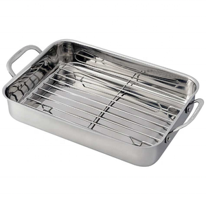 Precio de fábrica personalizado Lasagna Pan Acero inoxidable para servir Lasgna Calidad Premium Utensilios de cocina resistentes a los arañazos restaurante - Product Image 1