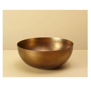 Cuenco de Spa de pie Simple de cobre metálico con mango, cuenco decorativo de cobre puro de Metal con mango lateral con latón - Product Image 4