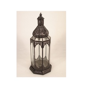Lanterne à bougie décorative en verre multicolore pour la maison et les mariages - Product Image 1