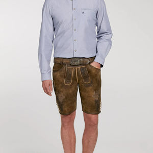 OEM Bavarian Lederhosen | Short en cuir allemand fait à la main pour hommes | Oktoberfest Festival Outfit - Product Image 6