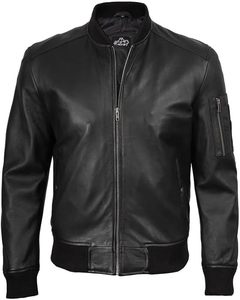 Veste en cuir véritable pour homme - Vestes en cuir d'agneau pour homme - Product Image 3