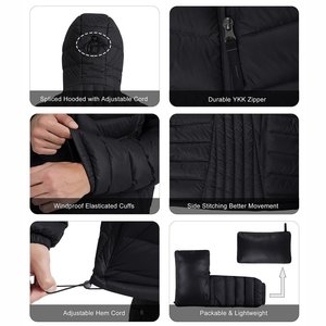 Modern Fit Puffer Jacket Lightweight Insulated Coat Weather Resistant <b>Fabric</b> <b>For</b> Contemporary Winter Fashion - Product Image 5