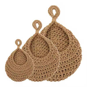 eardrop <b>Hanging</b> <b>Storage</b> <b>Basket</b> for Pantry, Boho <b>Hanging</b> Fruit Vegetable <b>Basket</b> - Product Image 3