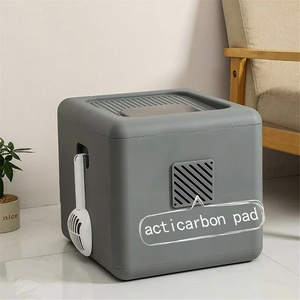 Anti Splash Grote Gesloten Kattenbak Met Opvouwbaar Plastic Ontwerp En Geurcontrole - Product Image 5