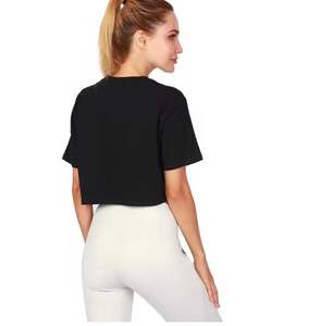T-shirt élégant pour femmes Crop Top Casual Daily Wear Short Sleeve Logo personnalisé OEM - Product Image 6