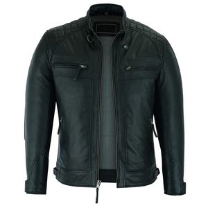 Veste de moto en cuir pour hommes | Veste de motard approuvée CE pour toutes les saisons | Veste d'équitation élégante - Product Image 6