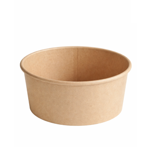 ชามกระดาษคราฟท์ทรงกลมแบบใช้แล้วทิ้งขนาด 1500 มล. (49 ออนซ์) พร้อมเคลือบ PE - Product Image 1