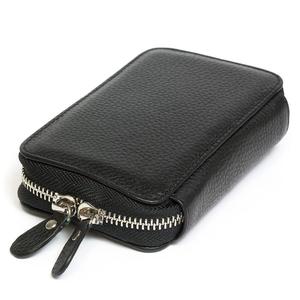 Bolsa de cuero genuino para afeitadora, estuche de seguridad con cremallera para viaje, con logotipo personalizado - Product Image 3