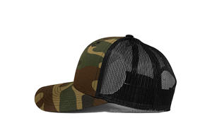 Casquettes de camionneur camouflage personnalisées de haute qualité Chapeaux de camionneur en maille brodés personnalisés Casquettes de sport en gros - Product Image 3