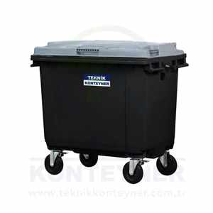 Déchets plastiques 660L HDPE Poubelle/poubelle/poubelle d'extérieur Marque Teknik Fabricant turc à Istanbul - Product Image 3