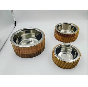 Mangeoire pour chien en bois écologique avec bols en acier inoxydable de qualité alimentaire - Product Image 3