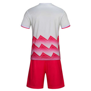 Conjuntos de Camisetas de Fútbol Juveniles Personalizadas al por Mayor, Secado Rápido, Poliéster, Impresión por Sublimación, Pantalones Cortos de Manga Corta, Camisetas con Logotipo Alto - Product Image 3