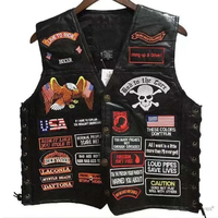 Nouveau Gilet Moto Homme 2023 Col V Sans Manches Léger Style Hip Hop 100% Coton Personnalisable