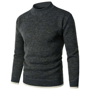 Pull chaud pour homme avec motif de tricot classique à manches longues Pull pour homme flexible doux confortable vêtements d'extérieur chauds Pull en tricot - Product Image 2
