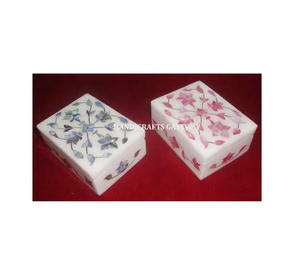 Estilo de lujo Mezcla atractiva Madre de perla Diseños con incrustaciones hechas a mano Forma rectangular Cajas con incrustaciones de madre de perla para compradores - Product Image 1