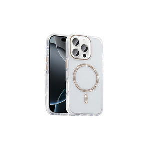 Coque en silicone TPU pour iPhone 15 Pro avec compatibilité MagSafe - Design argenté isolé et élégant - Product Image 2