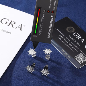 ต่างหูเพชรโมอิสรูปดาวสิบสองแฉกแบบเรียบง่ายตามสมัยนิยมสำหรับผู้หญิงเครื่องประดับเงินสเตอร์ลิง925เฉพาะบุคคล - Product Image 4