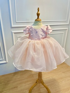 Hot Summer Sale Princess Party Dress for Girls Layered Ball Gown <b>Big</b> <b>Bow</b> Baby Girls' Halter Flower Girl Dress Designed for Kids - Product Image 3