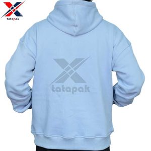 Sweat à capuche zippé unisexe surdimensionné en polaire polyester/coton de haute qualité, écologique, avec effet gaufré/bouffant – Collection Hiver 2026 - Product Image 6