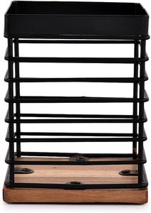 Iron & Acacia Wood Fork, Knife and <b>Spoon</b> holder Metal Iron cutlery holder Wooden Cutlery holder for dining <b>table</b> cutlery stand - Product Image 2