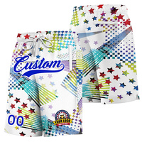 Short de basket-ball en polyester sublimé à double couche, coupe athlétique, séchage rapide, avec poches zippées.