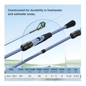 NOMADISM Canne à pêche en fibre de carbone super légère de 1.82m Combo Sea Lake River Boat ciblant la carpe avec des leurres à moulinet - Product Image 4
