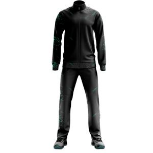 ชุดวอร์มผู้ชายแบบซับลิเมชั่นพิมพ์ลาย OEM ชุดออกกำลังกายสองชิ้นแบบซิปเต็มตัว เสื้อสเวตเชิ้ตและกางเกงจ็อกเกอร์ ชุดฝึกซ้อม - Product Image 1