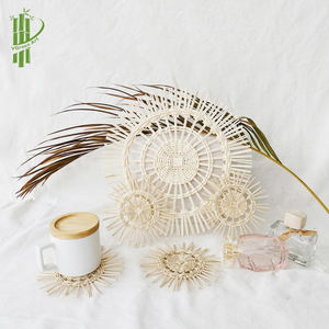 Venta caliente verano ratán taza posavasos almohadilla beber taza de té 100% hecho a mano de Vietnam - Product Image 3