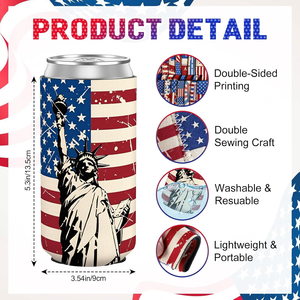 Portavasos de Neopreno para Latas de Cerveza, Funda Aislante para Bebidas, Portavasos Portátil para Playa y Picnic - Product Image 3