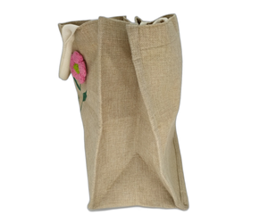 Sac fourre-tout en jute en tissu fin avec logo personnalisé cadeau promotionnel au meilleur prix du Vietnam taille personnalisée avec poignée - Product Image 3