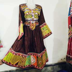 Vestido Kuchi afgano de manga larga con bordado de encaje ecológico de alta calidad para mujer, nuevo diseño, MOQ bajo - Product Image 1
