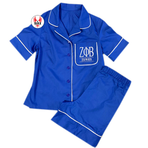 Zeta Phi Beta Sorority Conjunto de pijama de seda satinada bordada para Mujer | ZPB Sorority Sublimated Ladies Custom Made Silk Pijama Set - Product Image 5